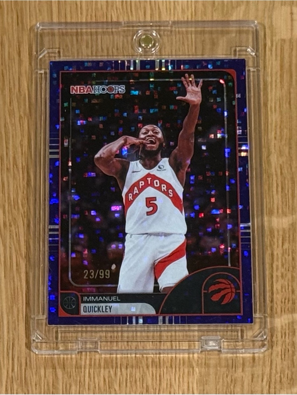 2025-26 Topps NBA Hoops - Immanuel Quickley Pixel Burst Purple 23/99